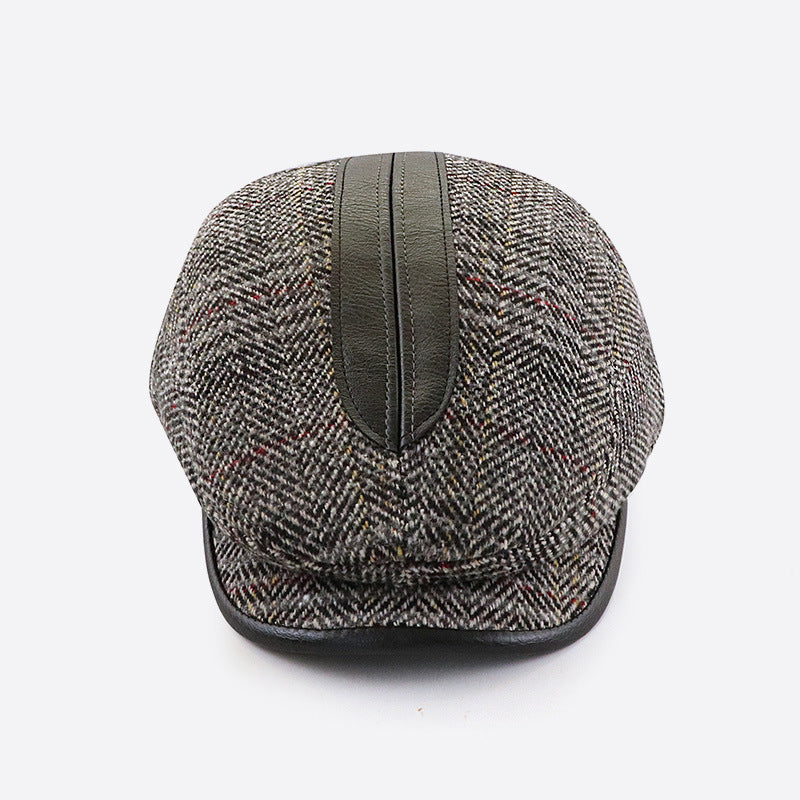 3 Color-Splicing retro newsboy cap