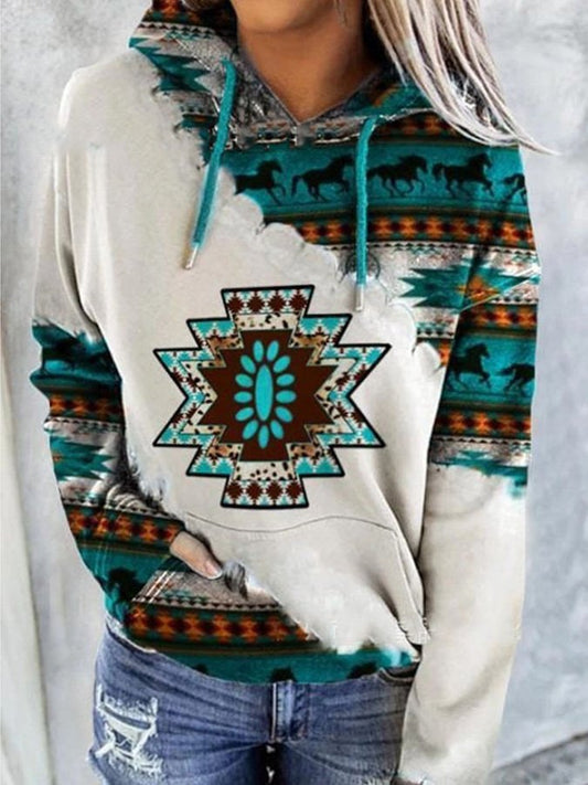 National Printed Hooded Sweatshirt