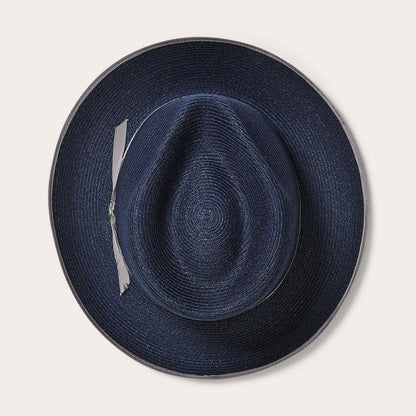 STRATOLINER HEMP FEDORA -NAVY [BUY 2 FREE SHIPPING & BOX PACKING]