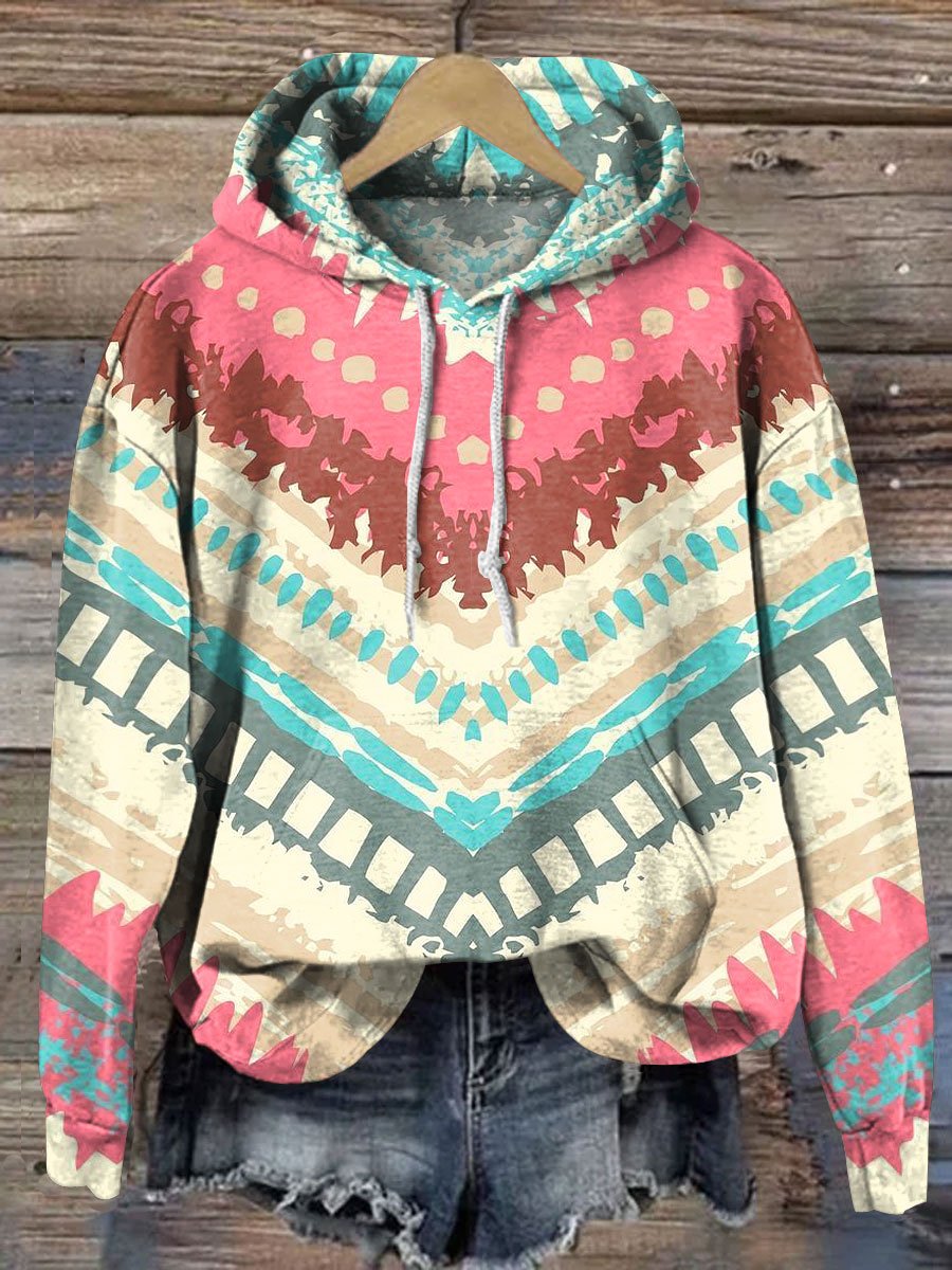 Colorful Spotted Texture Art Print Casual Hoodie Sweatshirt