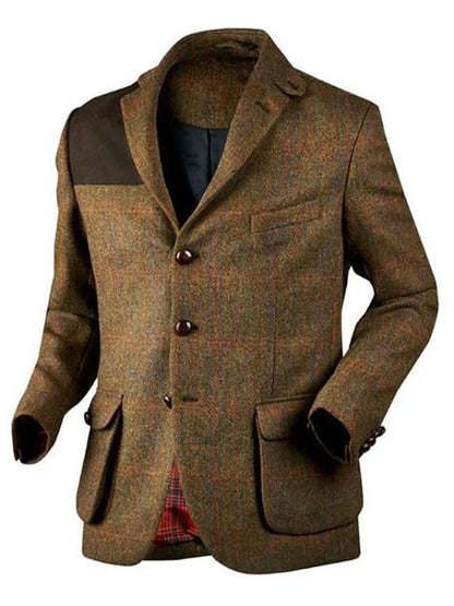 Men's Casual Retro Tweed Suit