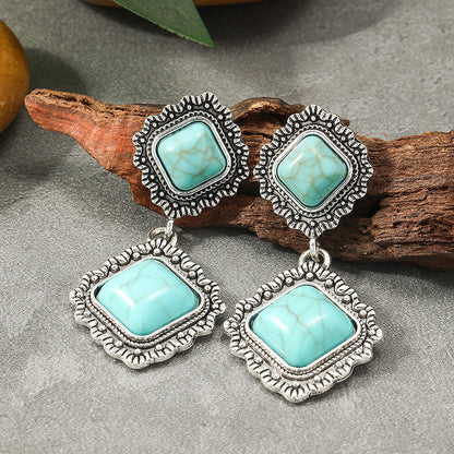 Ethnic Turquoise Earrings