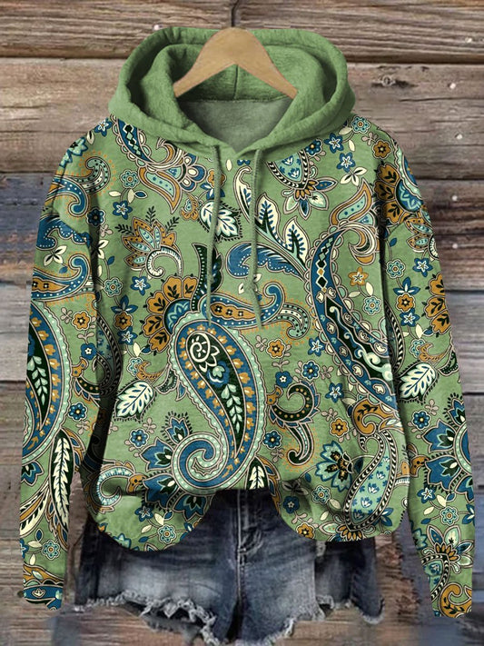 Paisley Pattern Art Print Casual Hoodie Sweatshirt