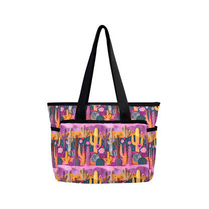 Pink Cactus Beach Tote Bag