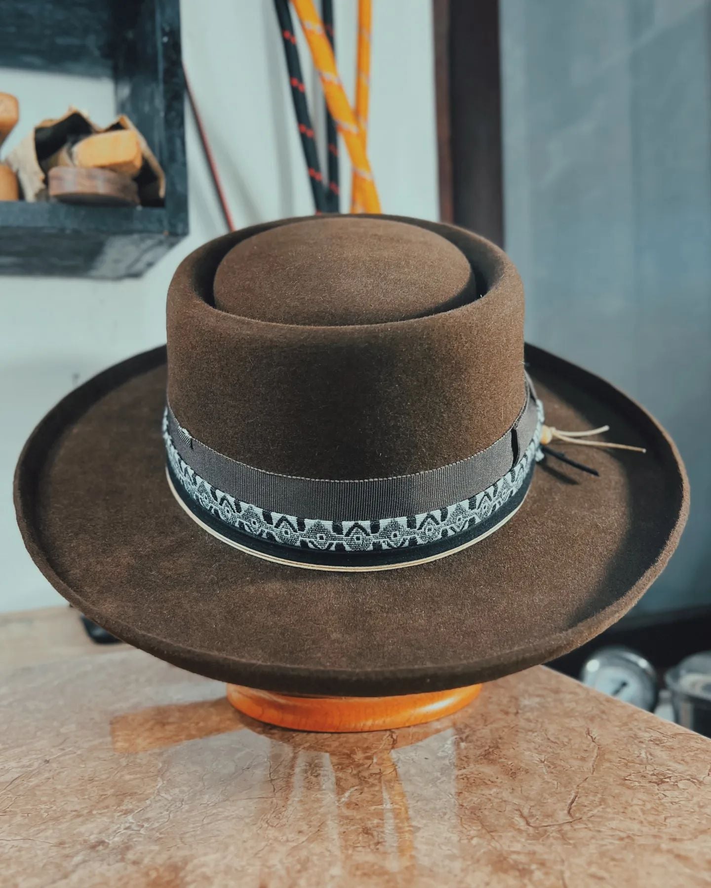 Wide Brim Porkpie Hat