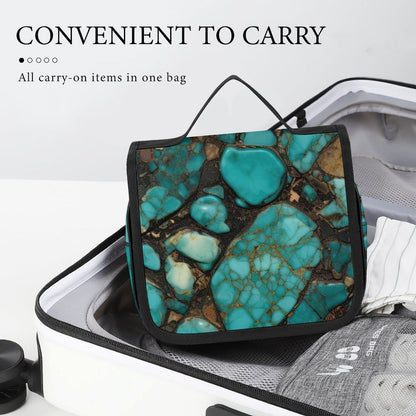 All Turquoise Western Toiletry Travel Bag