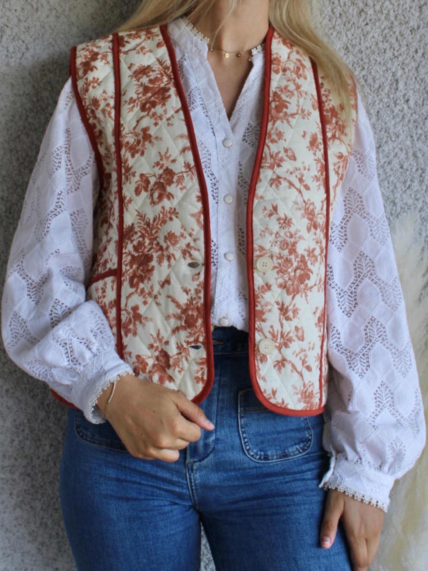 Fashion Printed Padded Waistcoat