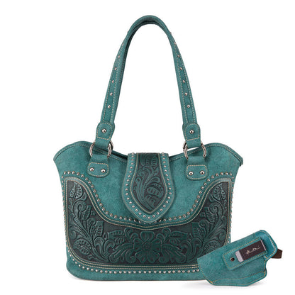 Montana West Tooling Studded Concealed Carry Handbag