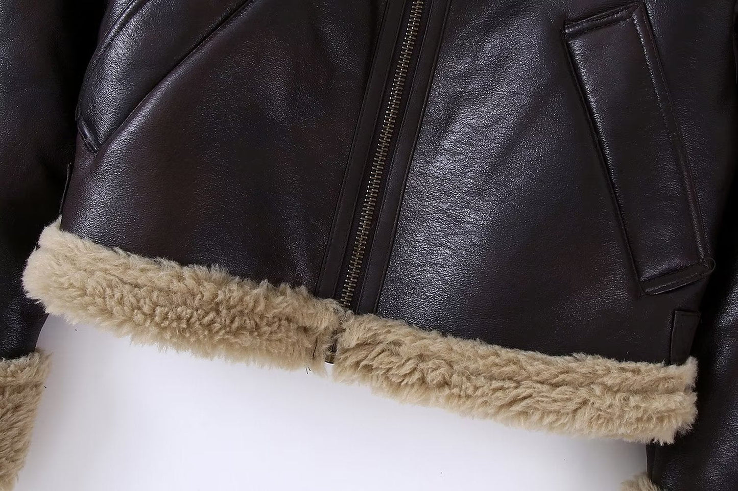 Celeste Luxe Shearling Aviator Jacket