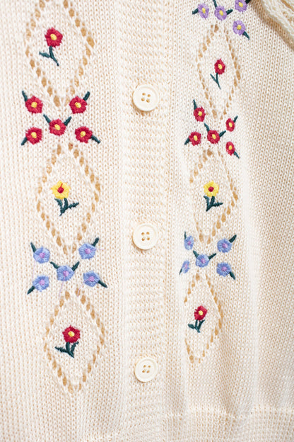 Evelyn Embroidered Knit Cardigan