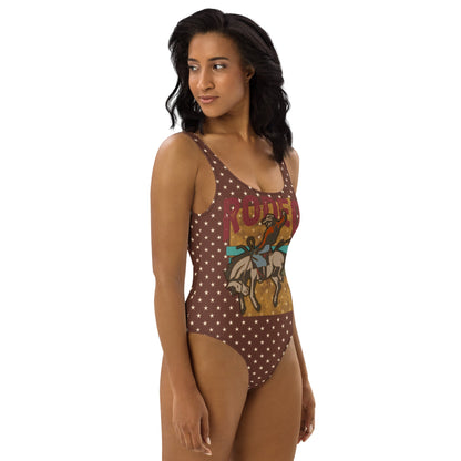 Yeehaw Rodeo Stars One-Piece Swim Suit