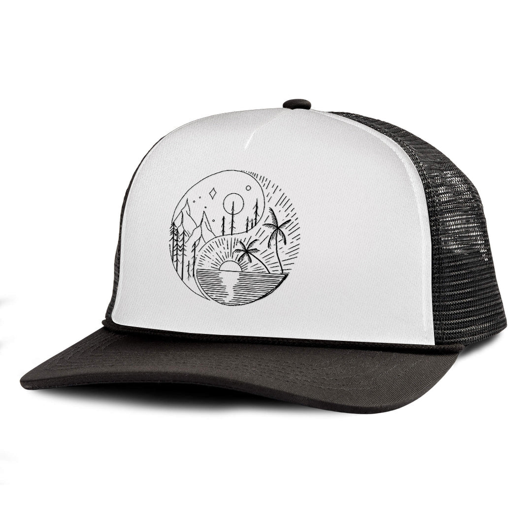 Eight trigram Printed Trucker Hat