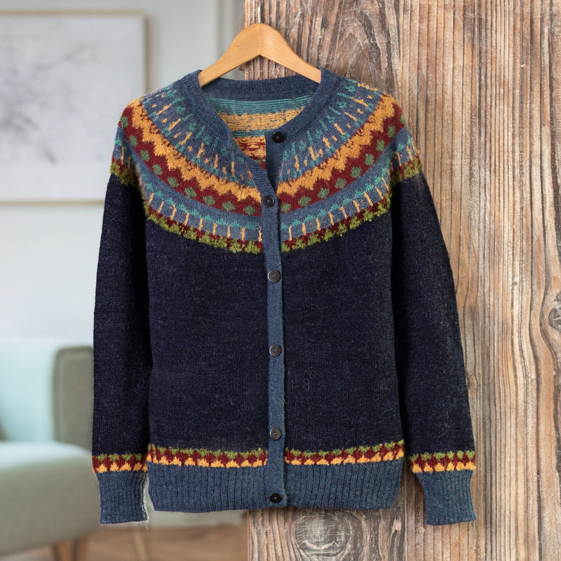 Women's Winter Geometric Cardigan Sweater