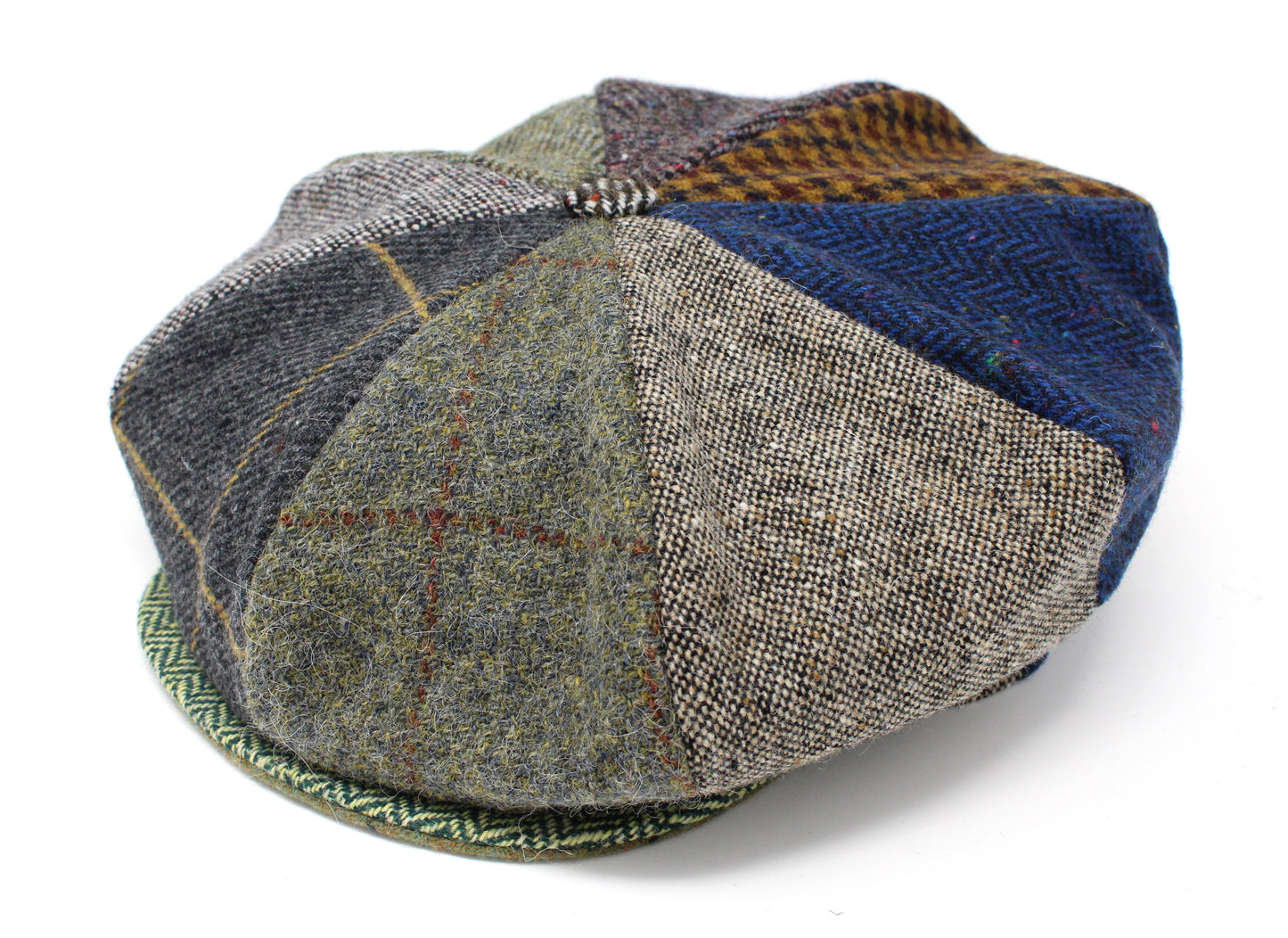 Eight Piece Cap Patchwork Tweed