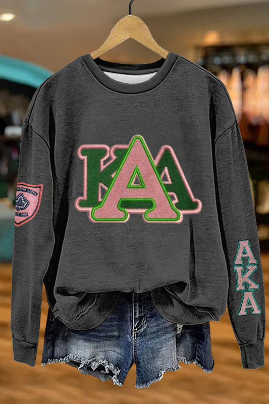 Cute Alpha Kappa Alpha Print Sweatshirt