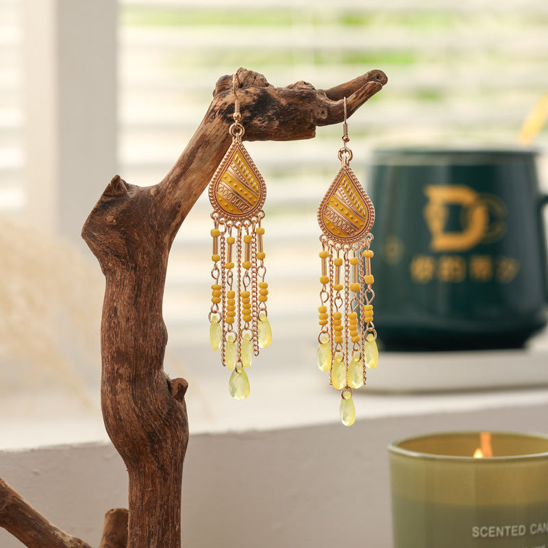 Bohemian Holiday Beaded Earrings