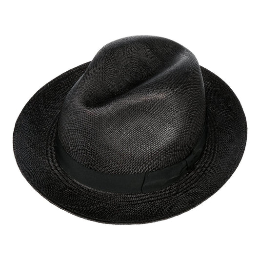 DAROLAN PANAMA STRAW HAT-BLACK