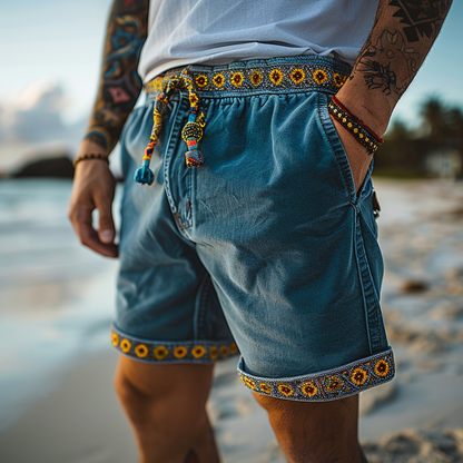 Retro Holiday Beach Shorts