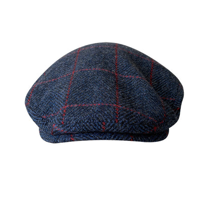 THE PEAKED Marl Flat Hat Ardmore-Harris Tweed