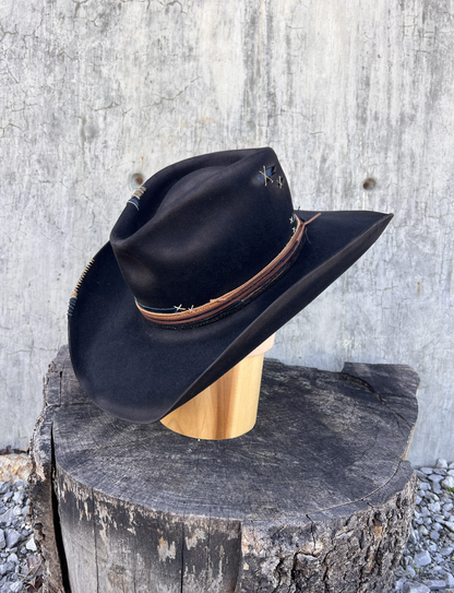 Ebony Blue Vintage Felt Cowboy Hat