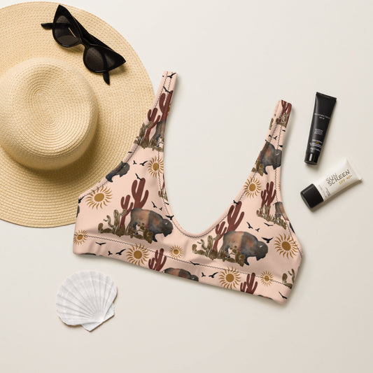 Yeehaw Desert Bison Bikini Top