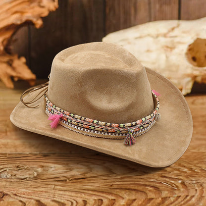 Vintage Bohemian Suede Hat