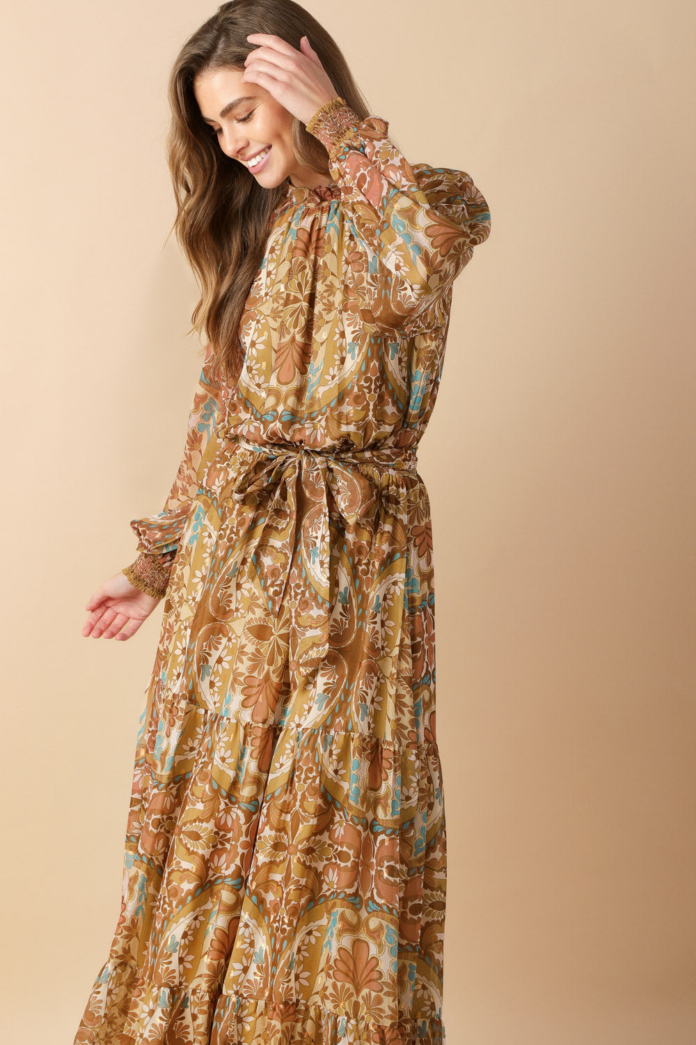 Timeless Tapestry Woven Maxi Dress