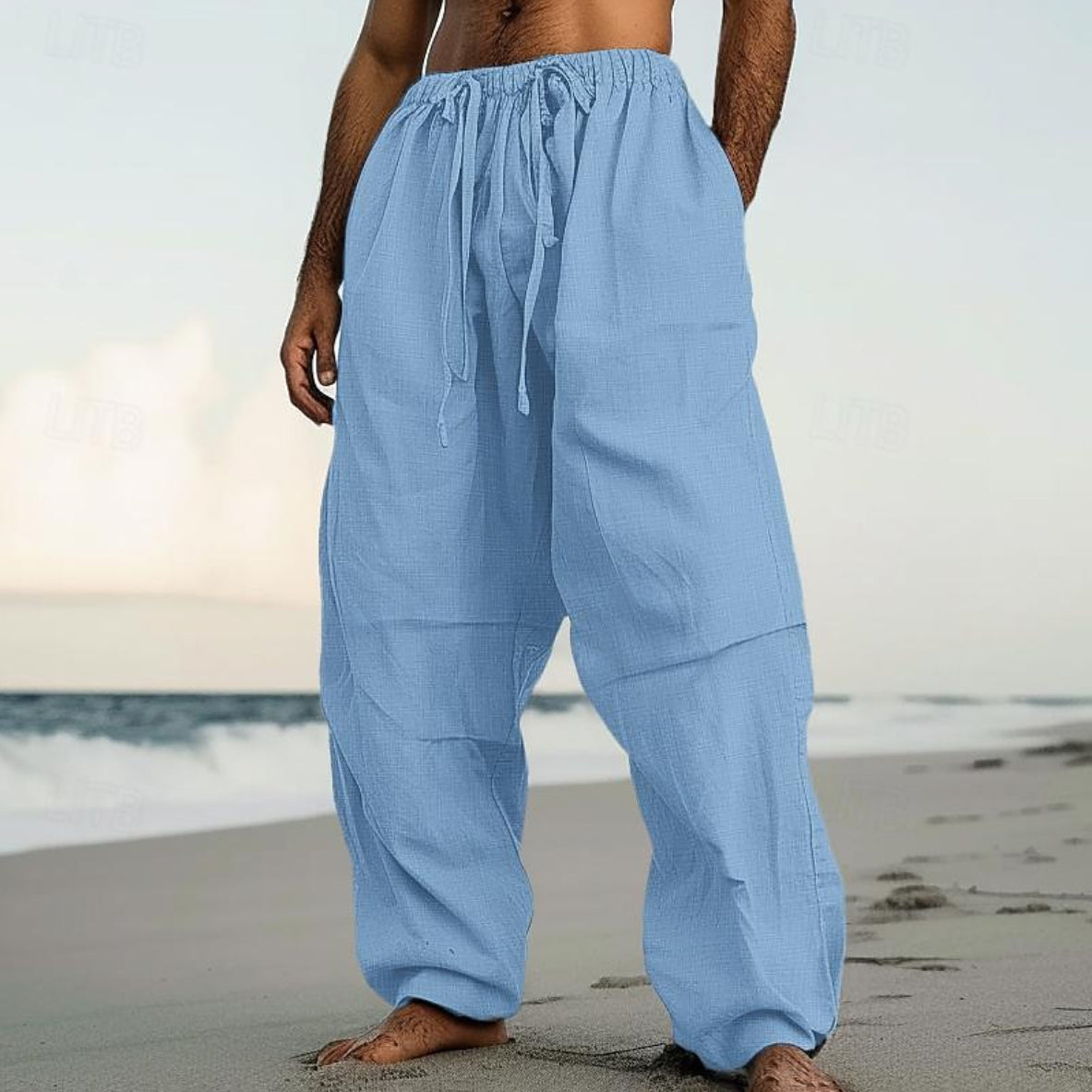 Outdoor Trend Casual Beach Straight Leg Pants Vegan Comfortable Everyday Pants