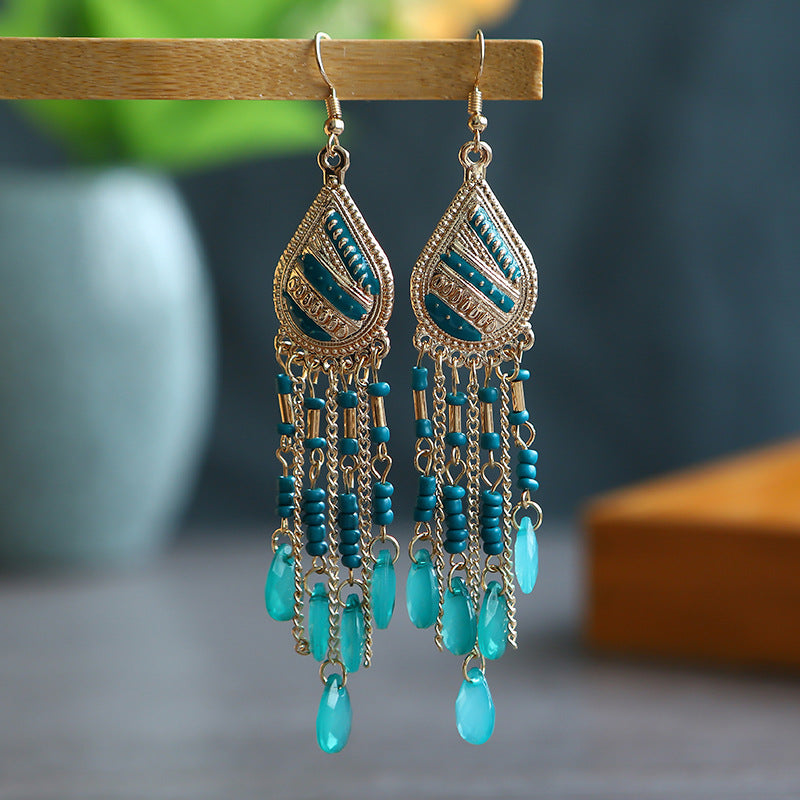 Bohemian Holiday Beaded Earrings