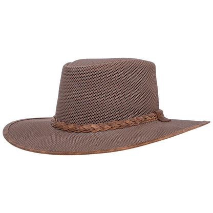 Tan Mesh - Wide Brim Sun Hat