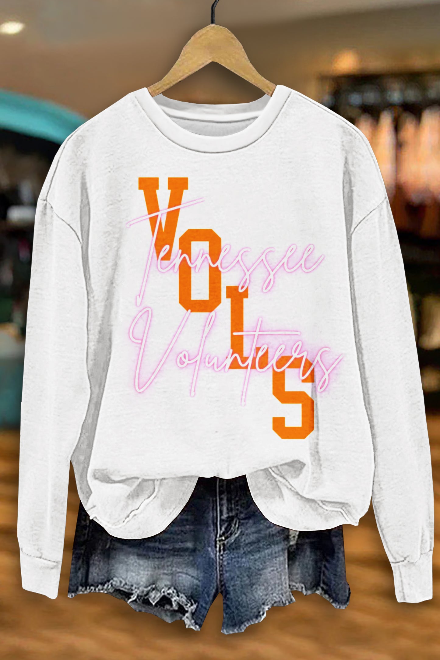 Simple Tennessee Vols Print Sweatshirt