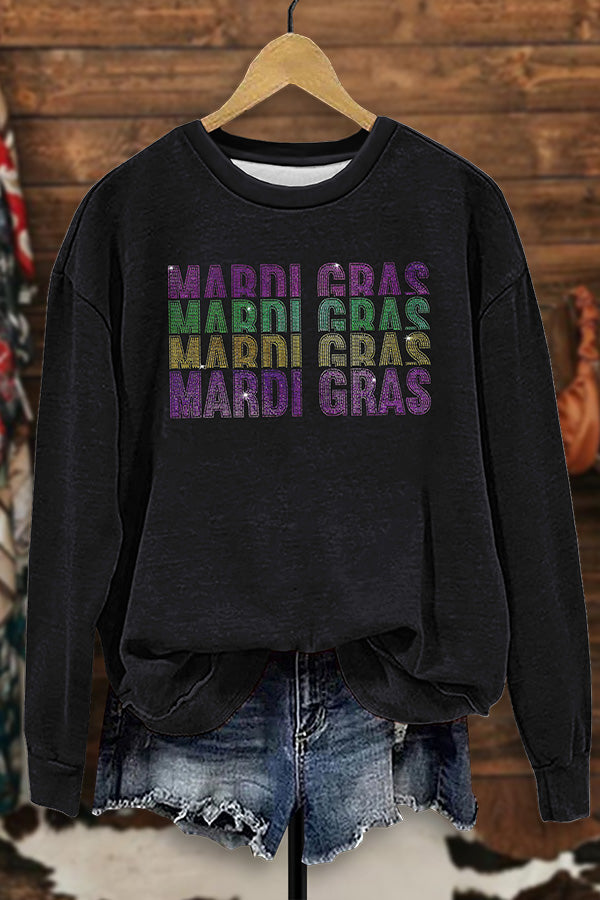 Mardi Gras Colorful Sweatshirt