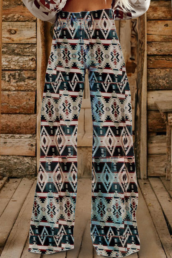 Western Print Jeans