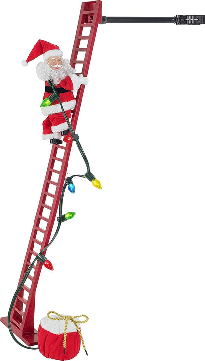 Mr. Christmas 37266 Super Climber Musical Animated Indoor Christmas Decoration, 42 Inches, Soft White Santa