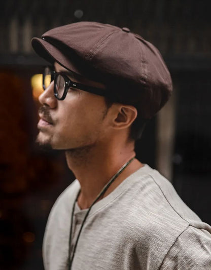 SHELBY - Workwear WAXED COTTON Newsboy Cap