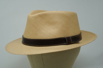 The Savanna - Leather Trimmed Teardrop Panama Hat-FREE SHIPPING