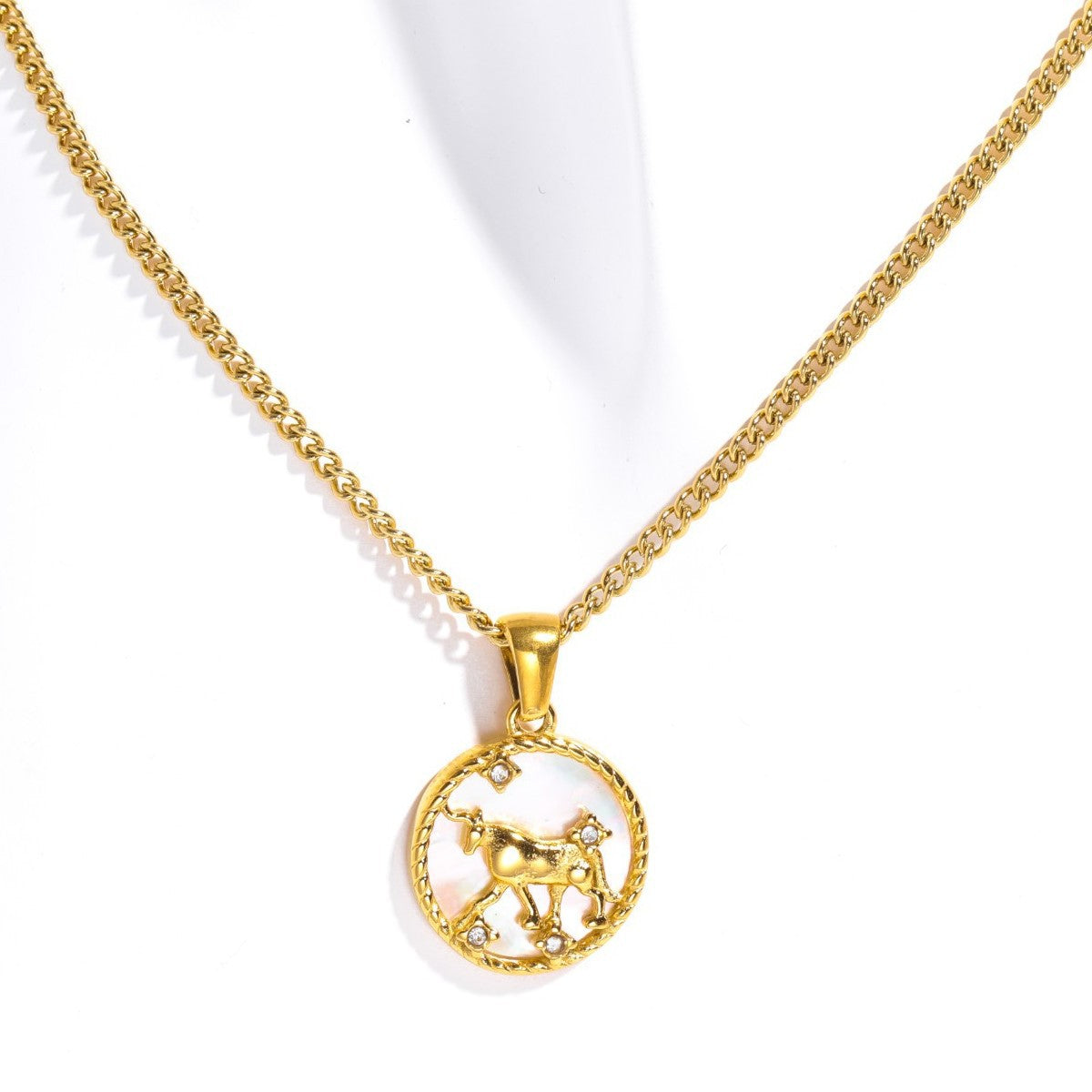 Women's Vintage Zodiac Coin Necklace