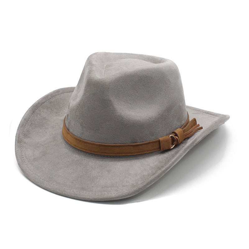 Men's Vintage Western Cowboy Hat Suede Knight Hat