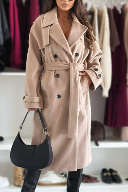 Women's Casual Solid Color Long Coat