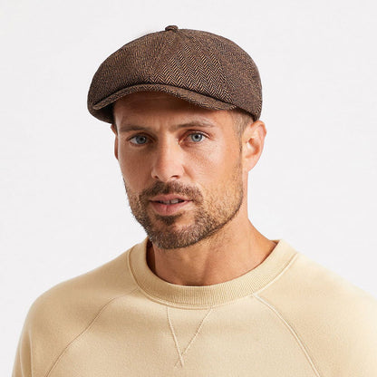 THE PEAKED BOY CAP-Brown