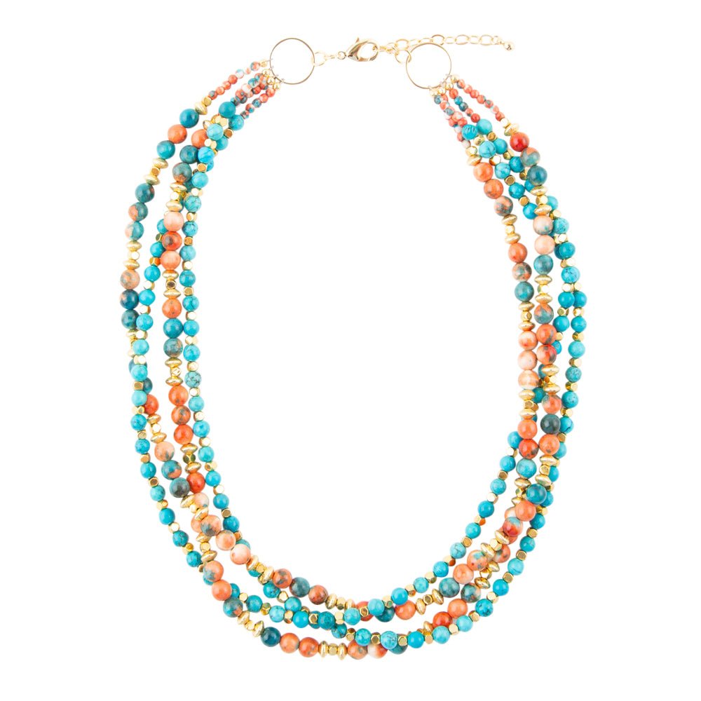 Mandarin Twist Statement Necklace