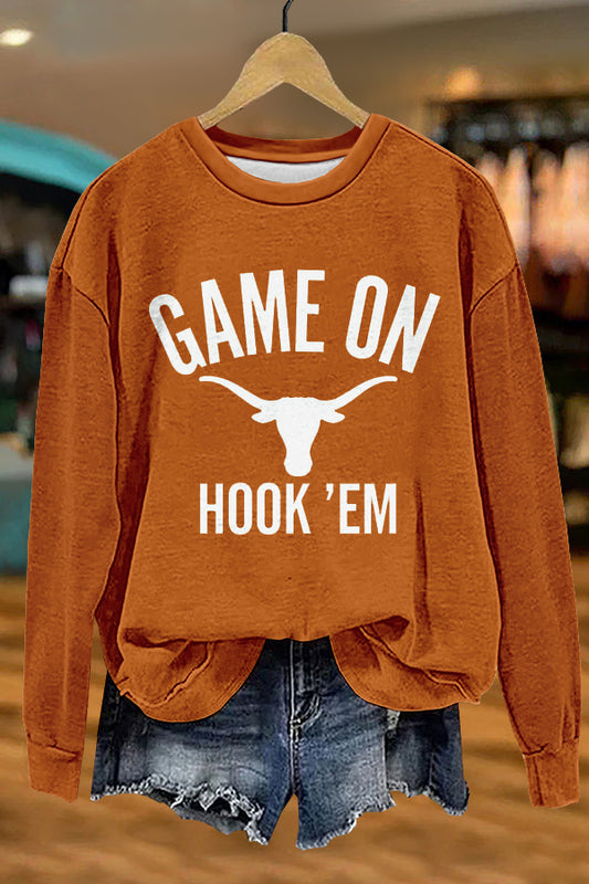 Classic Longhorn Print Sweatshirt