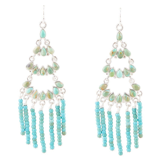 Turquoise Layered Chandelier Earrings