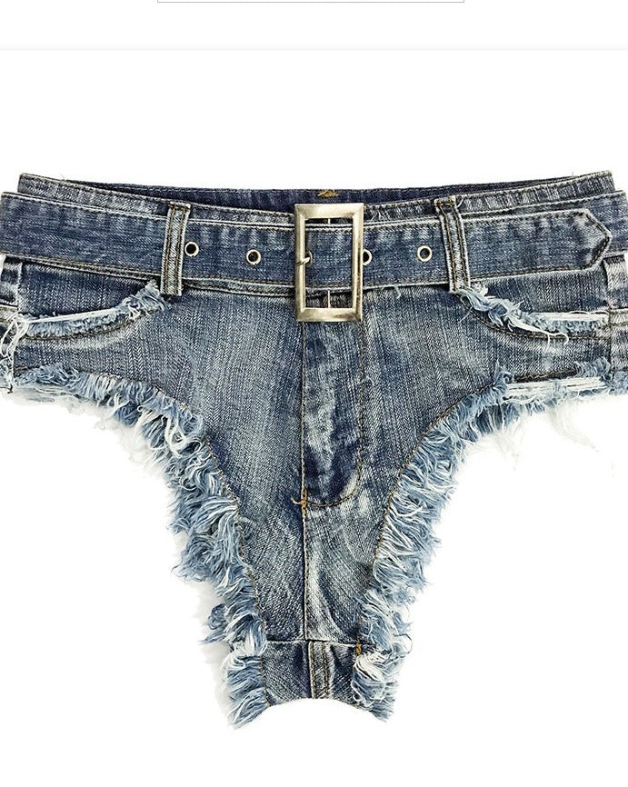 Sexy Low Waist Ripped Denim Shorts Women