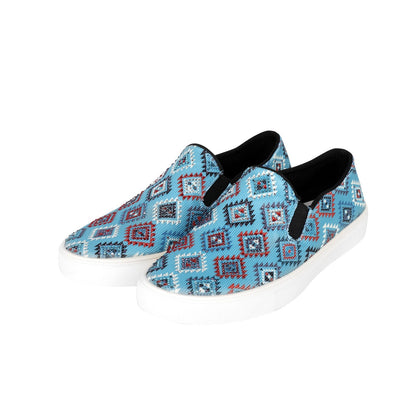 Montana West Western Aztec Print Canvas Shoes