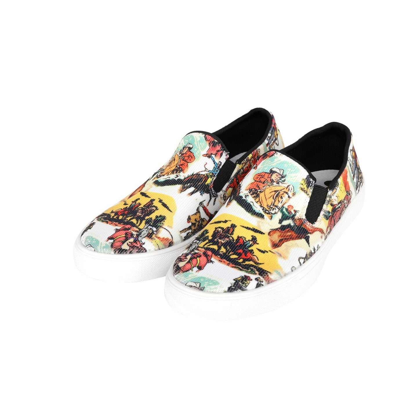 Montana West Western Western Pattern Print Canvas Shoes