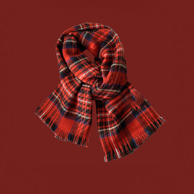 Christmas Plaid Pattern Warm Scarf