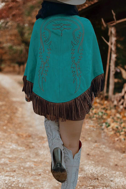 Vintage Western Boot-stitched Fringe Jacket