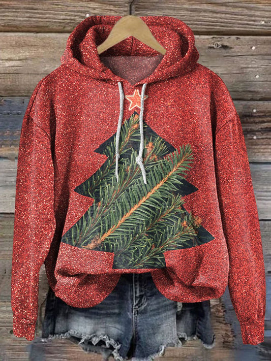 Christmas Tree Colorful Art Print Casual Sweatshirt