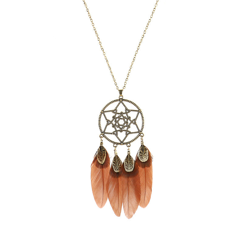 Women's Bohemian Dreamcatcher Pendant Necklace